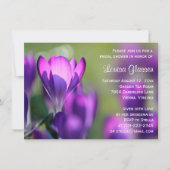 Purple Flowers Flower Bridal Shower Invitation Kaart (Voorkant)