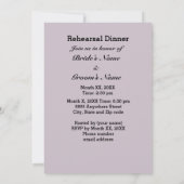 Purple Flowers, Foto van Heart Rehearsal Dinner Kaart (Achterkant)