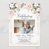 Purple Flowers Funeral Order of Service Programmakaart (Voorkant)