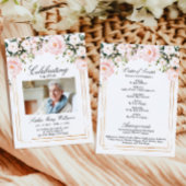 Purple Flowers Funeral Order of Service Programmakaart