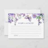 Purple Flowers Funeral Share a Memory Kaart (Voorkant)