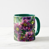 Purple Flowers Garden Floral Mok Cup (Voorkant rechts)