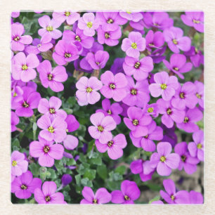 Purple Flowers Garden Glazen Onderzetter