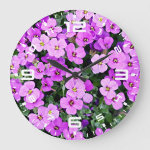 Purple Flowers Garden Grote Klok