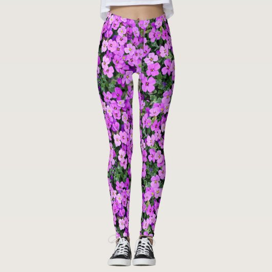 Purple Flowers Garden Leggings (Voorkant)