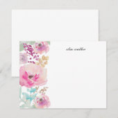 Purple Flowers | Gepersonaliseerde schrijfbenodigd Kaart (Voorkant / Achterkant)