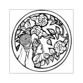 Purple Flowers Godin Rubberstempel (Afrduk)