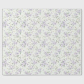 Purple Flowers Gold Stars Moons Birthday Cadeaupapier (Vlak)