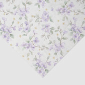 Purple Flowers Gold Stars Moons Birthday Tissuepapier (Detail)