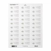 Purple Flowers Green Leaves Retour Adres Label (Full Sheet)