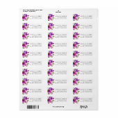Purple Flowers & Greenery Return Address Label (Full Sheet)