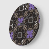 Purple Flowers Grote Klok (Hoek)
