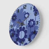 Purple Flowers Grote Klok (Hoek)