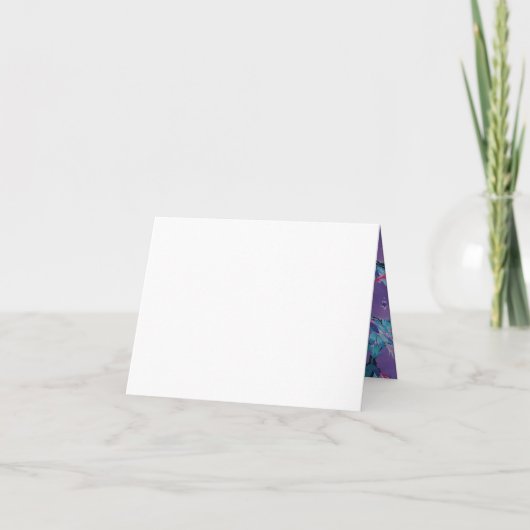 Purple Flowers Handbeschilderd Hartelijk dank (Achterkant)