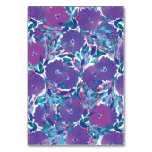 Purple Flowers Handbeschilderd tabelnummer Kaart (Achterkant)