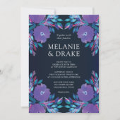 Purple Flowers Handbeschilderd Weddenschap Kaart (Voorkant)