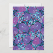 Purple Flowers Handbeschilderd Weddenschap Kaart (Achterkant)