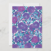 Purple Flowers Handbeschilderd Weddenschap Kaart (Achterkant)