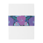 Purple Flowers Handbeschilderde Invitation Belly B Uitnodigingen Wikkel (Achterkant Voorbeeld)