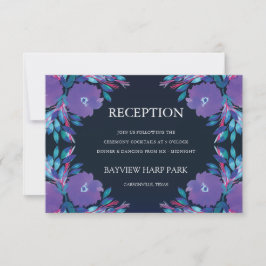 Purple Flowers Handbeschilderde Kaart van de Ontva