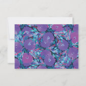 Purple Flowers Handbeschilderde Kaart van de Ontva (Achterkant)