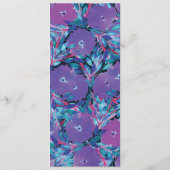 Purple Flowers Handbeschilderde Menu Kaart (Achterkant)