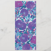 Purple Flowers Handbeschilderde Menu Kaart (Achterkant)