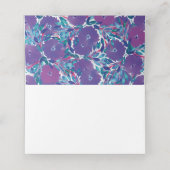 Purple Flowers Handbeschilderde Place Card Plaatskaartje (Binnenkant ongevouwen)