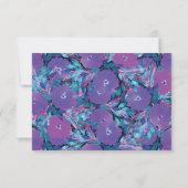 Purple Flowers Handbeschilderde RSVP-kaart Kaart (Achterkant)