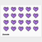 Purple Flowers Hart Sticker (Vel)
