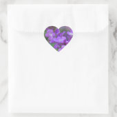 Purple Flowers Hart Sticker (Tas)