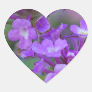 Purple Flowers Hart Sticker