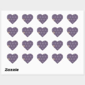 Purple Flowers Hart Sticker (Vel)