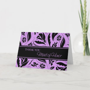 Purple Flowers Hartelijk dank dat je een goede kaa Bedankkaart