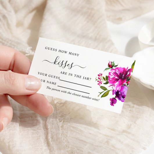 Purple Flowers Hoeveel Kissers spelen kaarten Plaatskaartje