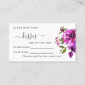 Purple Flowers Hoeveel Kissers spelen kaarten Plaatskaartje (Voorkant)