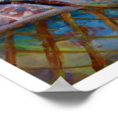 Purple Flowers in een Bowl Impressionisme Print (Hoek)