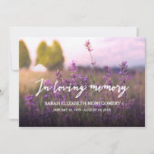 Purple Flowers | In het liefdevol geheugen Kaart (Voorkant)