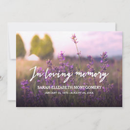 Purple Flowers | In het liefdevol geheugen Kaart