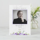 Purple Flowers in Loving Memory for Funeral (Staand voorkant)