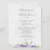 Purple Flowers in Loving Memory for Funeral (Achterkant)