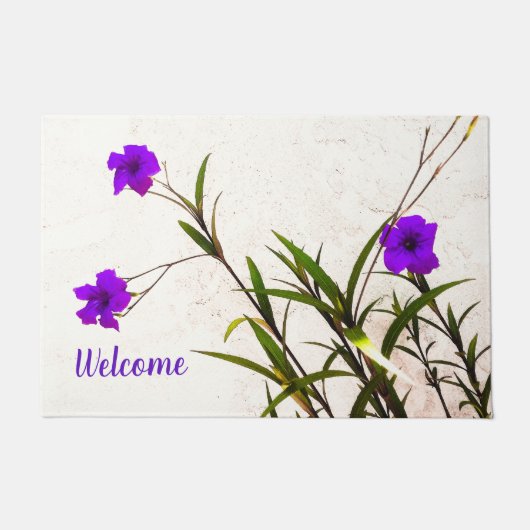 Purple Flowers in the Breeze Deurmat (Voorkant)