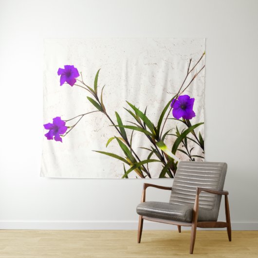Purple Flowers in the Breeze Wandkleed (In Situ (horizontaal))