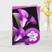 Purple Flowers-kaart Kaart (Gele Bloem)