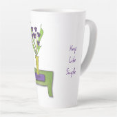 'Purple Flowers' - Keep Life Simple Latte Mok (Rechterhoek)
