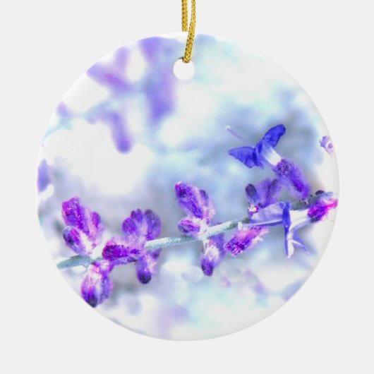 Purple Flowers Keramisch Ornament (Voorkant)