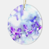 Purple Flowers Keramisch Ornament (Links)