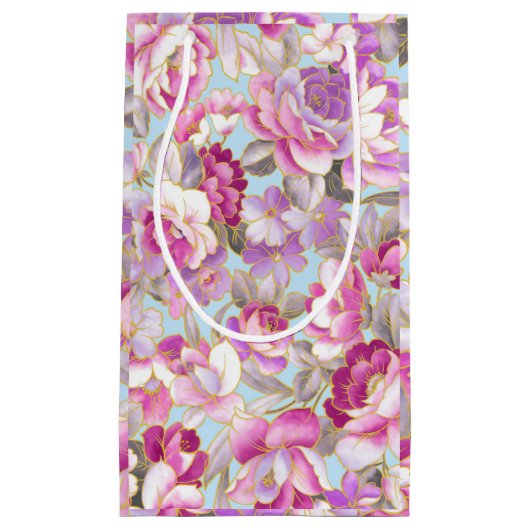 Purple Flowers Klein Cadeauzakje (Voorkant)