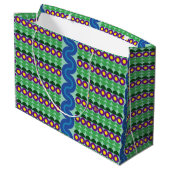 Purple Flowers - Large Cft Bag Groot Cadeauzakje (Achterkant Gekanteld)