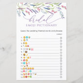 Purple Flowers Lavender Emoji Pictionary Game (Voorkant)